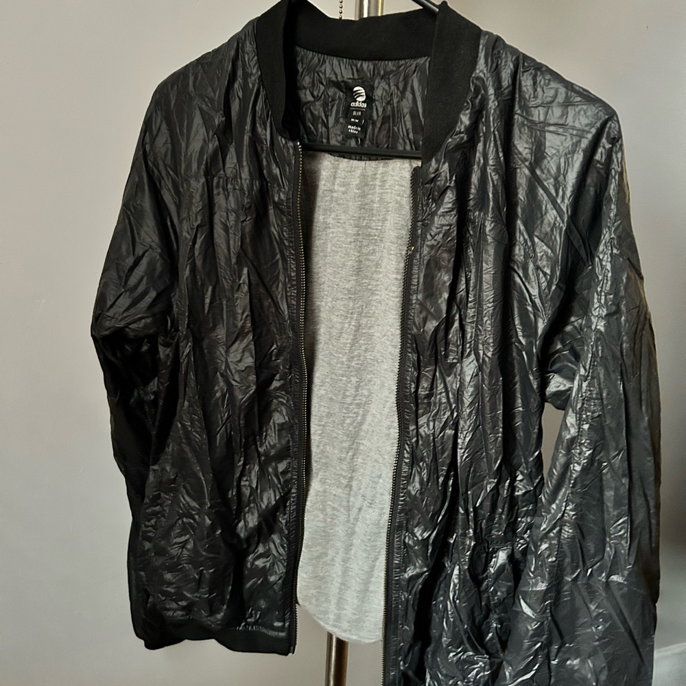 Vintage Adidas SLVR Convertible Black Bomber